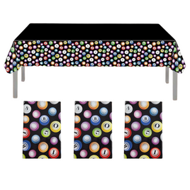 3 Pack Bingo Ball Tablecloth (42" x 79")